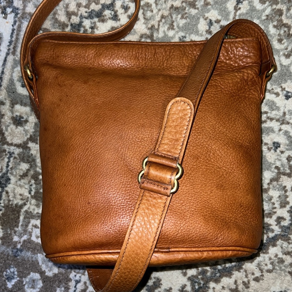Vintage Coach British Tan Sonoma Leather Bucket Crossbody Bag #4907 - Picture 3 of 12